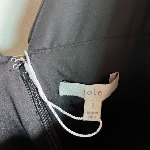 Nwt joie black sleeved fringe ribbed crossbody midi dress - Picture 4 of 7